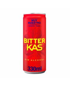 Bebida Refrescante Bitter Kas S/Alcohol Lata 33Cl