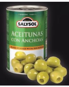 Lata Aceitunas Con Anchoa 50 gr (escurridos) P. Neto 120 g Salysol