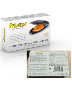 Mejillones en Escabeche GA OL120 Seleccionadas 111 g Friscos