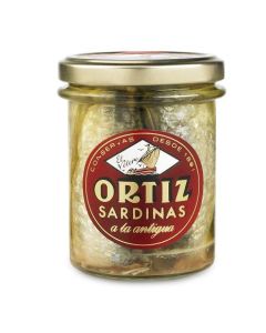 Sardinas a la Antigua en Aceite Oliva VE Tarro Cristal 190g Ortiz