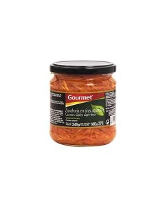 Zanahoria Gourmet Tiras 345g  180g esc.
