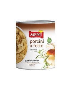 Boletus (Setas)Laminados Salteados en Aseptico Lata780G MENU