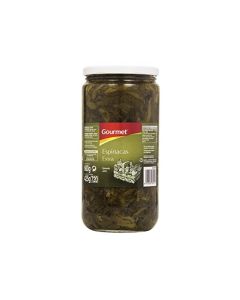 Espinaca Gourmet Troceado Frasco.660g  425g esc.