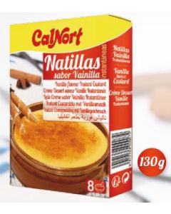 Natillas Instantaneas Sabor Vainilla display de 2 sobres x 65g Calnort