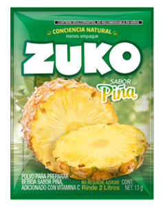 Refresco en Polvo 2L de Piña 12 display x 8 sobres x 13g Zuko