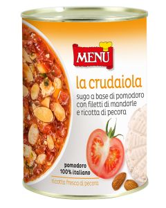 Salsa Tomate C/Queso. Ricotta y Almendras Lata410 G MENU