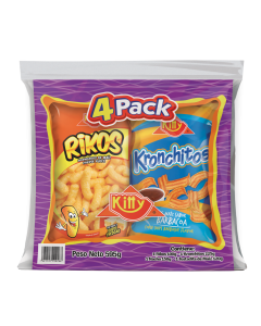 Oferta 4Pack (1Rikos 100G 1Kronchito225G 1Nacho 150G 1 Tostadita 120G)Kitty