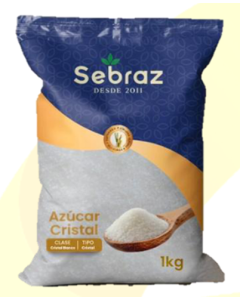 Azucar Blanca Cristal Bolsa de 1kg Sebraz