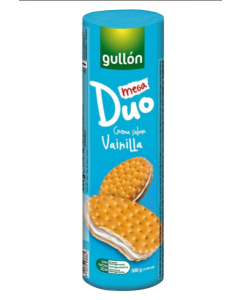 Galletas Mega Duo Crema Sabor Vainilla 500g GULLON