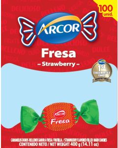 Caramelo Fresa Bolsa 400G Arcor