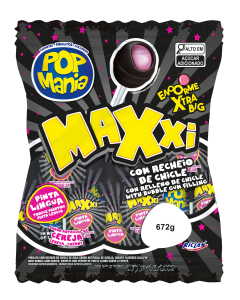Chupete Pop Mania Maxxi Cereza 12 Bolsas X 24 Chupetes X 28 G Riclan