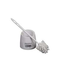 Escobilla para WC con escobillero de color blanca