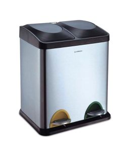 Cubo Reciclaje Step Bin 2 Cubetas Plasticas 15 L c/u