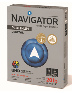 Papel Carta 8.5*11 75g/m2 pck 500 hojas c/10 pck Navigator