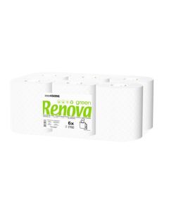 Toalla Secamanos Green 2 capas 115 m 6 Rollos Renova