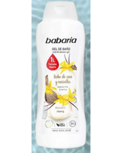 Gel de Baño Leche Coco y Vainilla 1000ml Babaria