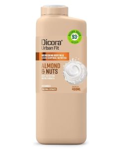 Crema hidratante Dicora Body milk almendras-nueces con vitamina B 400 ml (4320)