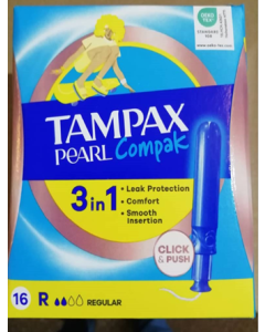 Tampon Tampax Compack Pearl 16 Ud Regular