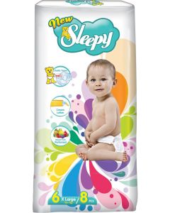Pañal para Bebe Standard Etapa 6(+16 kg) New Sleepy Bolsa x 8