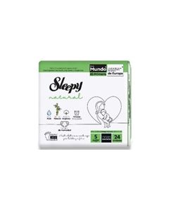 Pañal para Bebe Standard Etapa 5 Junior(11-18kg) Sleepy Natural Organic Bolsax24