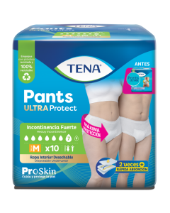 Pañal Desechable Adulto Tipo Pantalon 10u Talla Ultra M Tena Producto Familia
