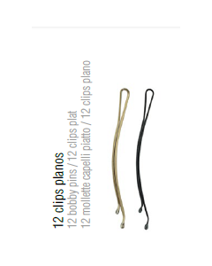 Clips Planos Negro 12u 5cm BBC