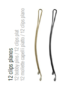 Clips Planos Negro 12u 6cm BBC