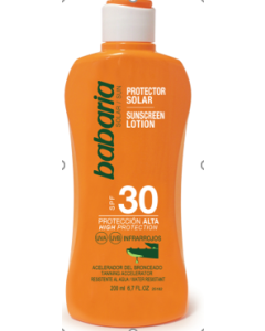 Leche Protector Solar de Aloe SPF30 200ml Babaria
