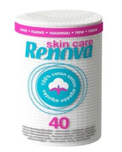 Discos de Algodon Desmaquillador Skin Care Mini 40Ud Renova