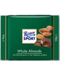 Tabletas de Chocolate Con Almendras Enteras 100Gr Ritter Sp(FW7039)