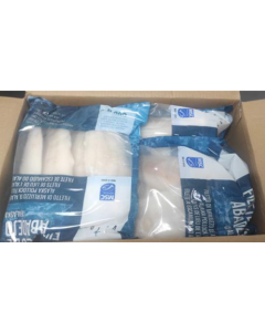 Filete Abadejo Alaska Ultracongelado(4/6)oz Bolsa 1kgPNeto800g(sin glaseo)Vostoq