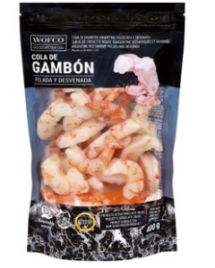 Cola de Langostino Austral Pelada y Devenada Bolsa 400gr Wofco (6260)