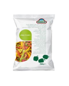 Pimiento tricolor tiras  D´Arta 2.5 Kg  Cj x 4 Bolsas