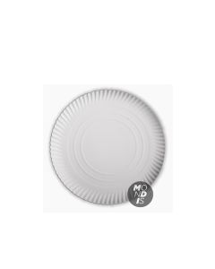 Plato de carton blanco de 32 cm Paq x 50 u