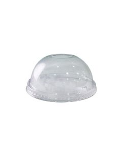 Tapa Pet domo p/vaso c/ hueco cj x 10 Pack x 100 ud Plastifar