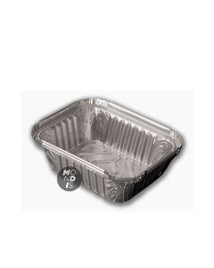 Envase plateado restan 19.4 x 14.4 cm altura 3.3 cm paq x 100