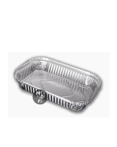 Envase plateado rectan 28.7x18.7cm altura 3.5cm Paq x 100
