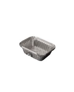 Envase plateado rectan 14.4x11.9cm altura 4.5cm Paq x 100