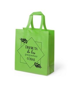 Bolsa Kunstal TNT Lam. 30*34*12cm Verde Imp a dos caras