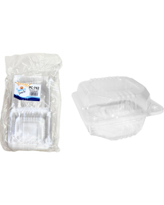 Bandeja Transp. p/Fruta 473 ml (PC742) Cj x 64Paq x 10Ud Plastifar