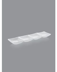 33x8cm 4 section sauce bowl. Gural Porselen.
