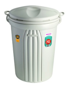 Basurero Plastico Beige 104L Sanremo