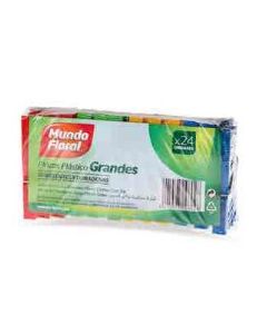 Pinzas de plastico p/ropa grandes Mundo floral