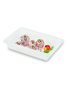 Bandeja Plastica Blanca para Alimentos Sanremo