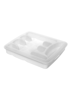 Escurridor de Cubiertos Plastico Blanco c/ Tapa Sanremo