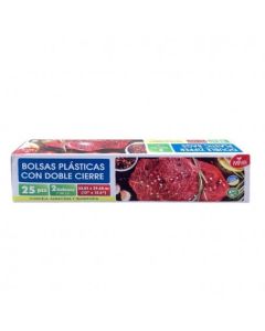 Bolsa plastica con lazos para cerrar 60  Ud Miya 27.9x 31.7 cm