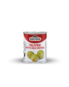 Lata Aceitunas con Pimientos 50 gr (escurridos) P. Neto 120 g Salysol