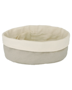 Cesta Pan Crema/Gris 18x25x9cm Algodón Garcia Pou