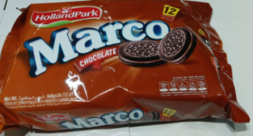 Galletas Marco con Crema de Chocolate Estuche 12 Paq x30g HollandPark